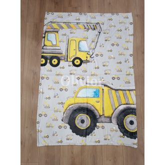 Munkagépes pléd kisfiúknak puha wellsoft anyagból