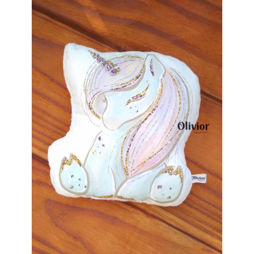 Unicorns dream of a cushion sitting unicorn