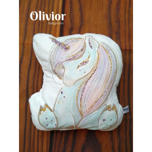 Unicorns dream of a cushion sitting unicorn
