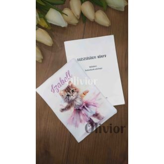   Cicás egészségügyi kiskönyv borító névvel nyomott mintával