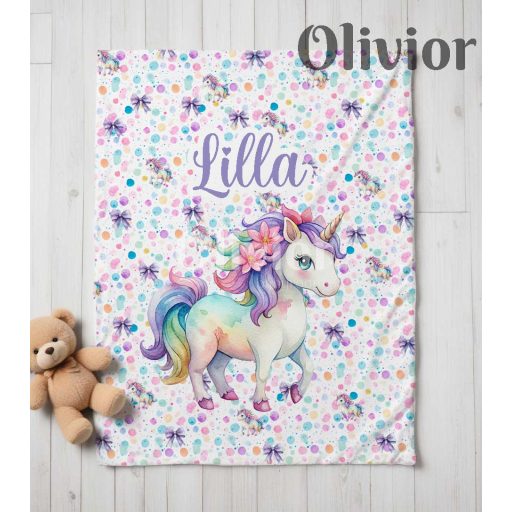 Unikornisos ovis zsák névvel óvodai jellel