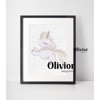   Unikornisok álma fali kép dekoráció - szökkenő unikornis