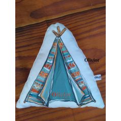 Wild West Happiness Indian Tent Pattern Pillow