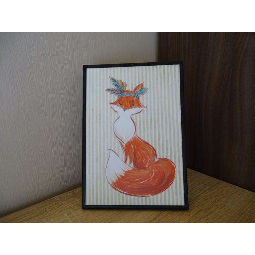 Wild West Happiness Wall Image A4 - Fox pattern
