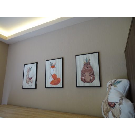 Wild West Happiness Wall Image in A4 Size with Native American Eagle Pattern