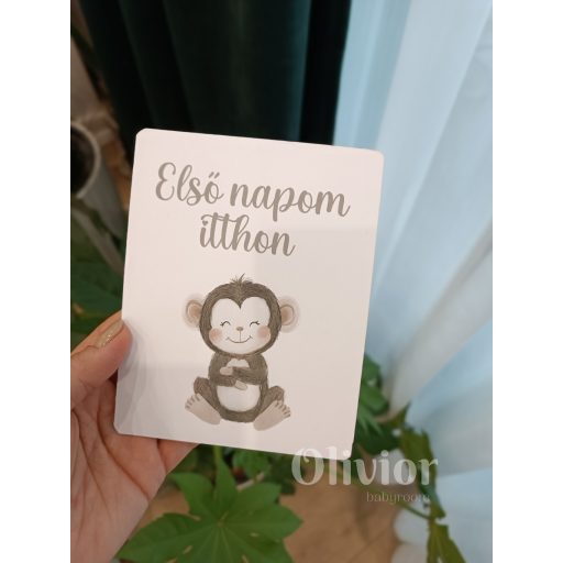 Afrikai állatos hónapkártya mérföldkő kártya