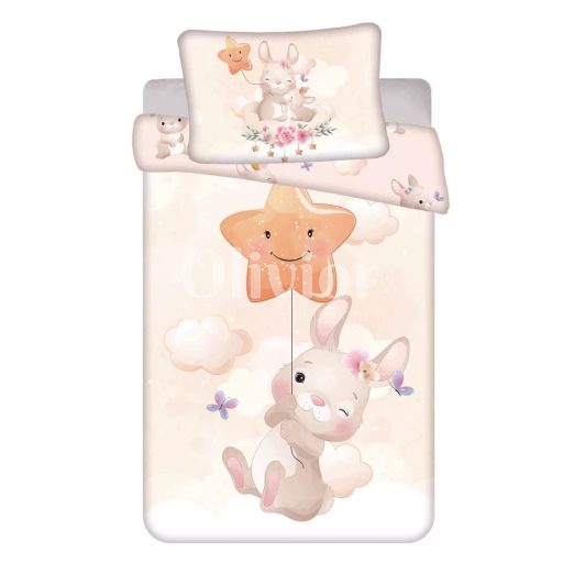 Nyuszi Star gyerek, ovis ágyneműhuzat 100x135 cm, 40x60 cm