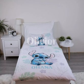   Disney Lilo és Stitch, A csillagkutya Ohana White gyerek, ovis ágyneműhuzat 100×135 cm, 40×60 cm