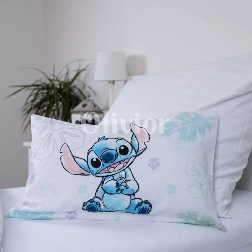 Disney Lilo és Stitch, A csillagkutya Ohana White gyerek, ovis ágyneműhuzat 100×135 cm, 40×60 cm