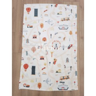 Autó mintás pléd kisfiúknak puha wellsoft anyagból