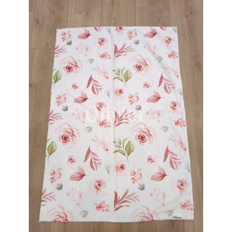 Virág, rózsa mintás gyermek / baba puha wellsoft pléd 