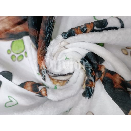 Puha wellsoft tacsis pléd, takaró kutyapléd tacskó mintával
