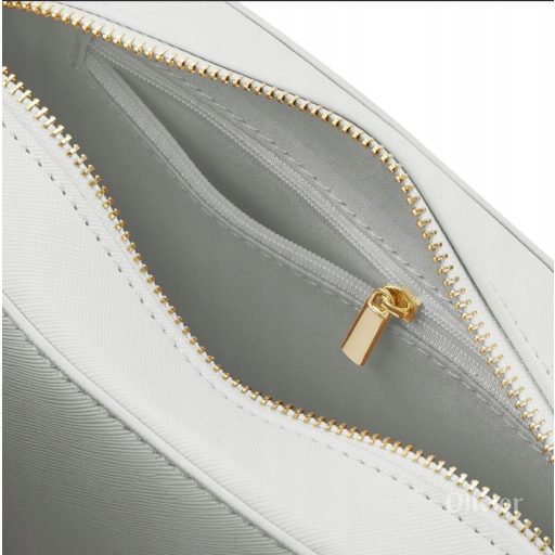 Barna crossbody táska arany cipzárral